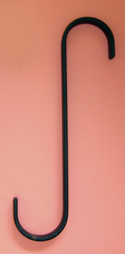 S-Hook 7 Inches Long Color BLACK