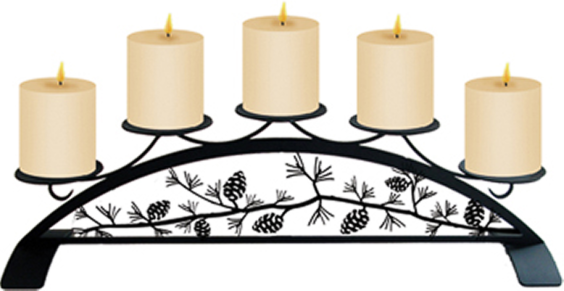 Pinecone - Table Top Pillar Candle Holder