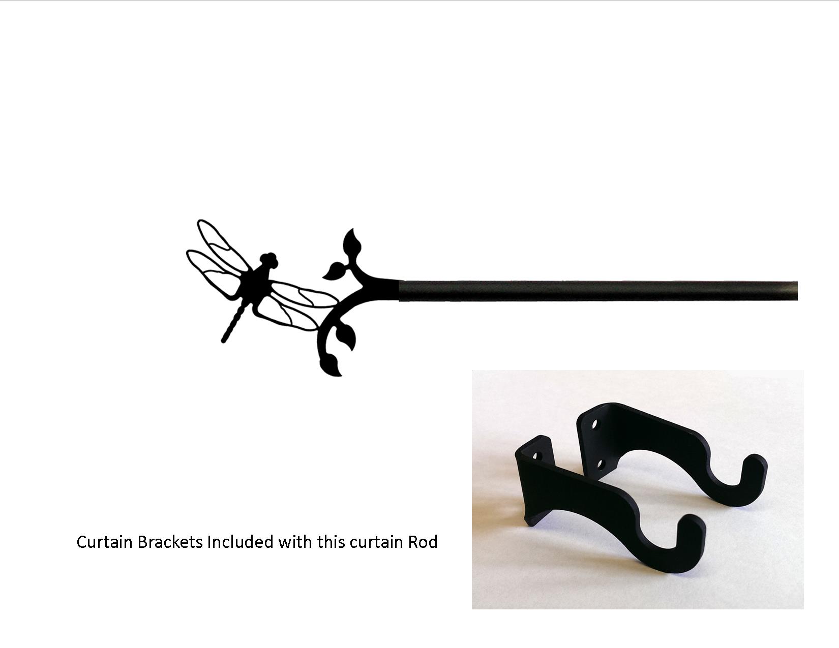 Dragonfly Curtain Rod - SM  (Hardware is INCLUDED)
