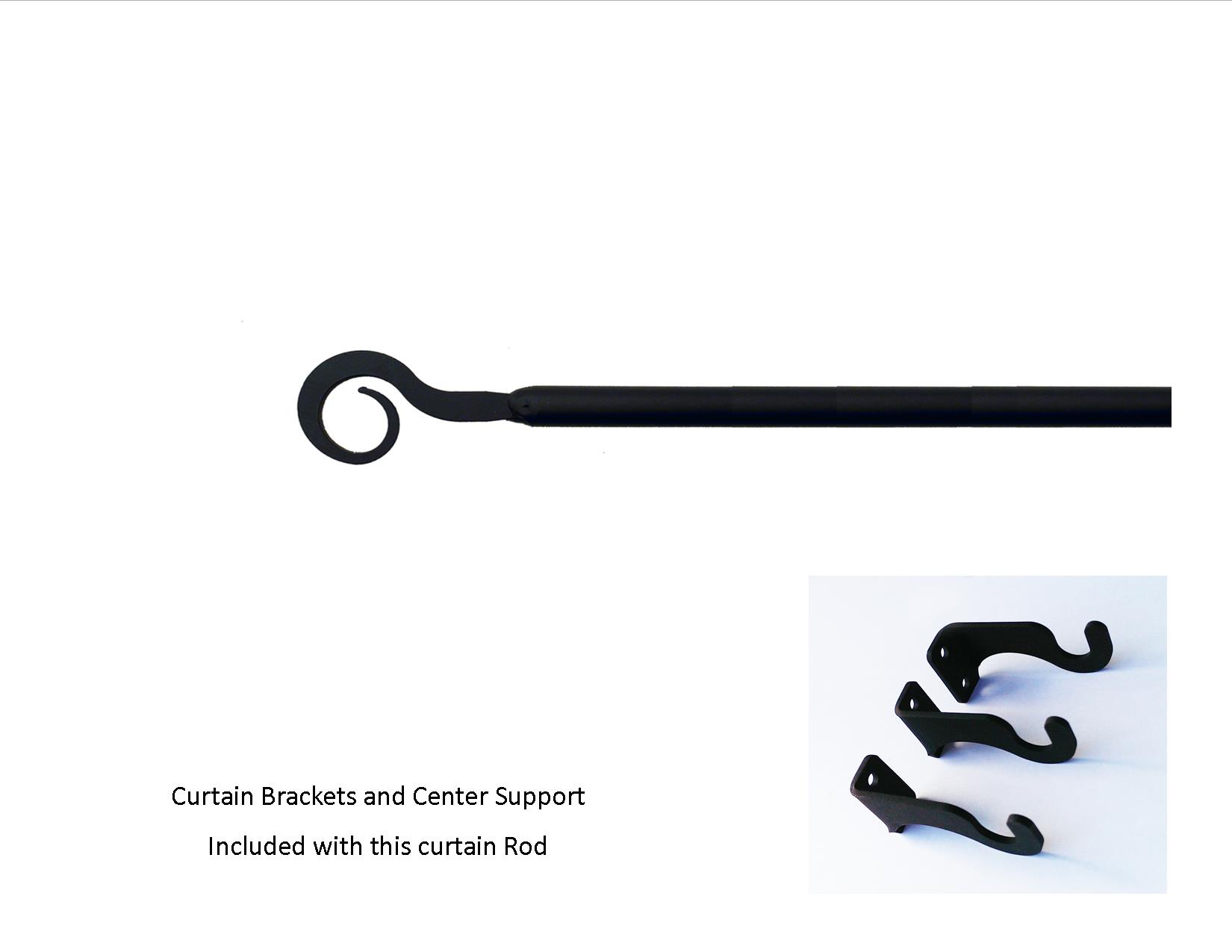 Curl Curtain Rod - XL  (Hardware is INCLUDED)