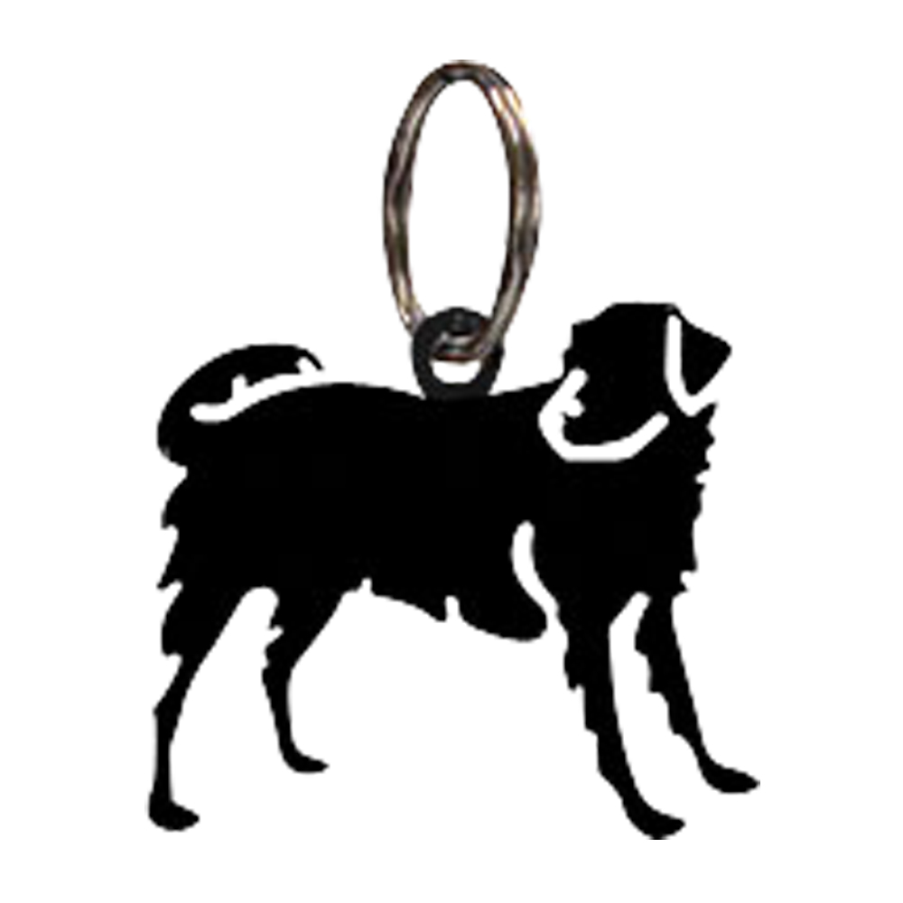 black dog keychain
