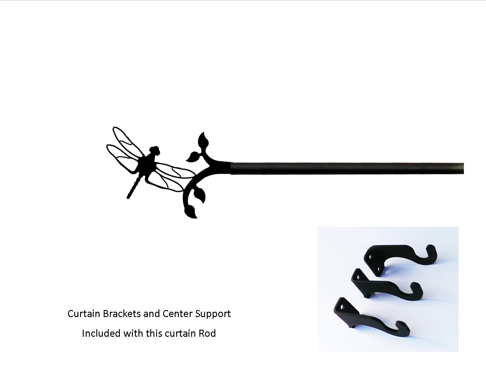 Dragonfly Curtain Rod - XL  (Hardware is INCLUDED)