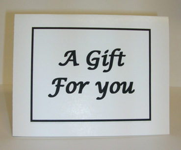 A Gift For You Card with Envelope