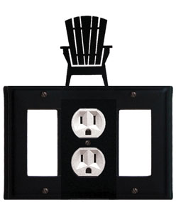 Adirondack - Single GFI, Outlet and GFI Cover - CUSTOM Product - If Out Of Stock, Allow 4 to 6 Weeks