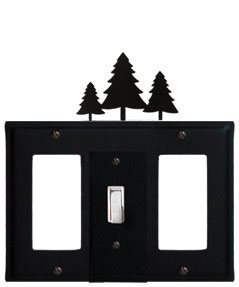 Pine Trees - Single GFI, Switch and GFI Cover - CUSTOM Product - If Out Of Stock, Allow 4 to 6 Weeks