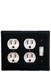 Plain - Double Outlet and Single Switch Cover - CUSTOM Product - If Out Of Stock, Allow 4 to 6 Weeks