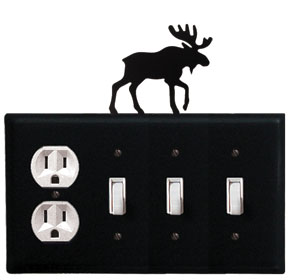 Moose - Single Outlet and Triple Switch Cover - CUSTOM Product - If Out Of Stock, Allow 4 to 6 Weeks