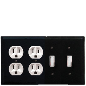 Plain - Double Outlet and Double Switch Cover - CUSTOM Product - If Out Of Stock, Allow 4 to 6 Weeks